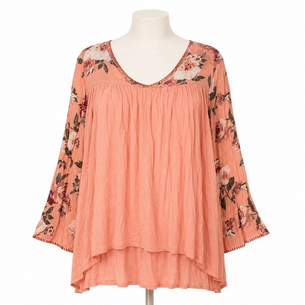 Southern Stitch Plus 3XL Top Boho Babydoll Whimsy Feminine Femme Prairie Shirt